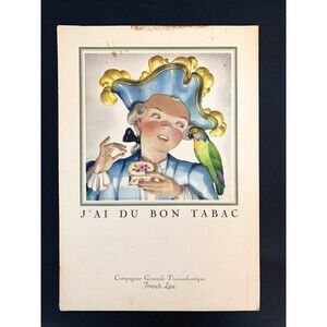 French Line TransAtlantique Dinner Menu & Sheet Music J'ai Du Bon Tabac 1958